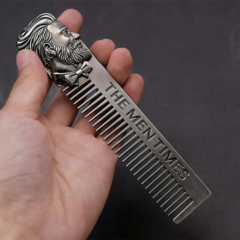 Men'S Grooming Oil - Pente de Cabelo de Metal Vintage