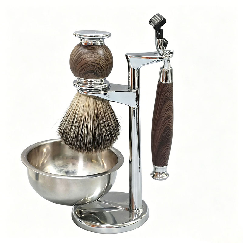 Shaving Brush Set - Conjunto de barbear masculino com 4