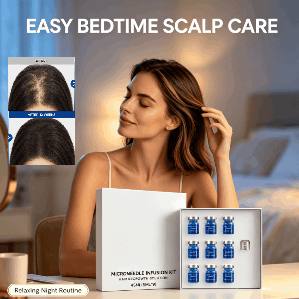 Ingrown Hair Serum - Kit de Regeneração Capilar com Microagulhas,