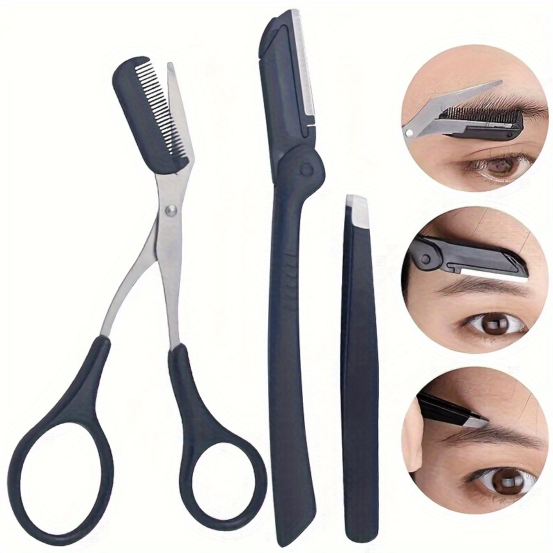 Grooming Men'S Eyebrows - Conjunto de 3 peças para sobrancelhas,