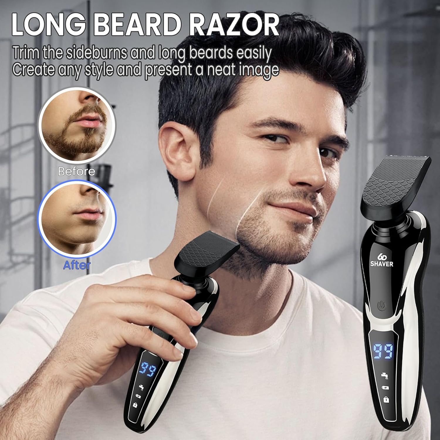 Barbeador elétrico recarregáve - Shaving Brush Set avaliação e preço