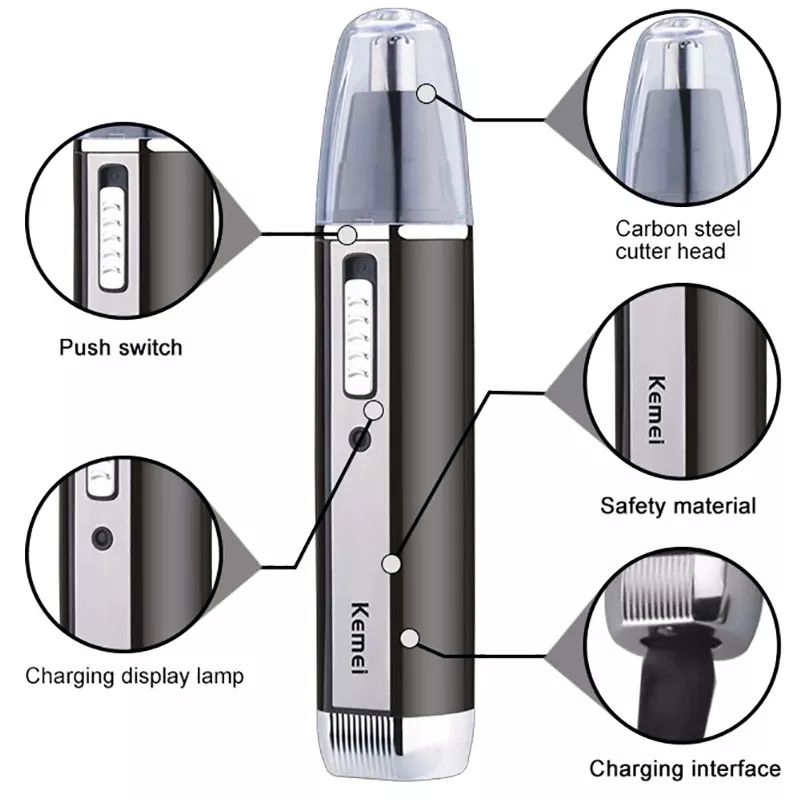 Kemei recarregável elétrico tu - Grooming Men'S Eyebrows avaliação e preço